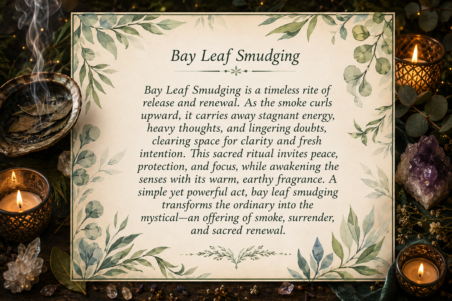 Cleansing and Smudging with Bay Leaves