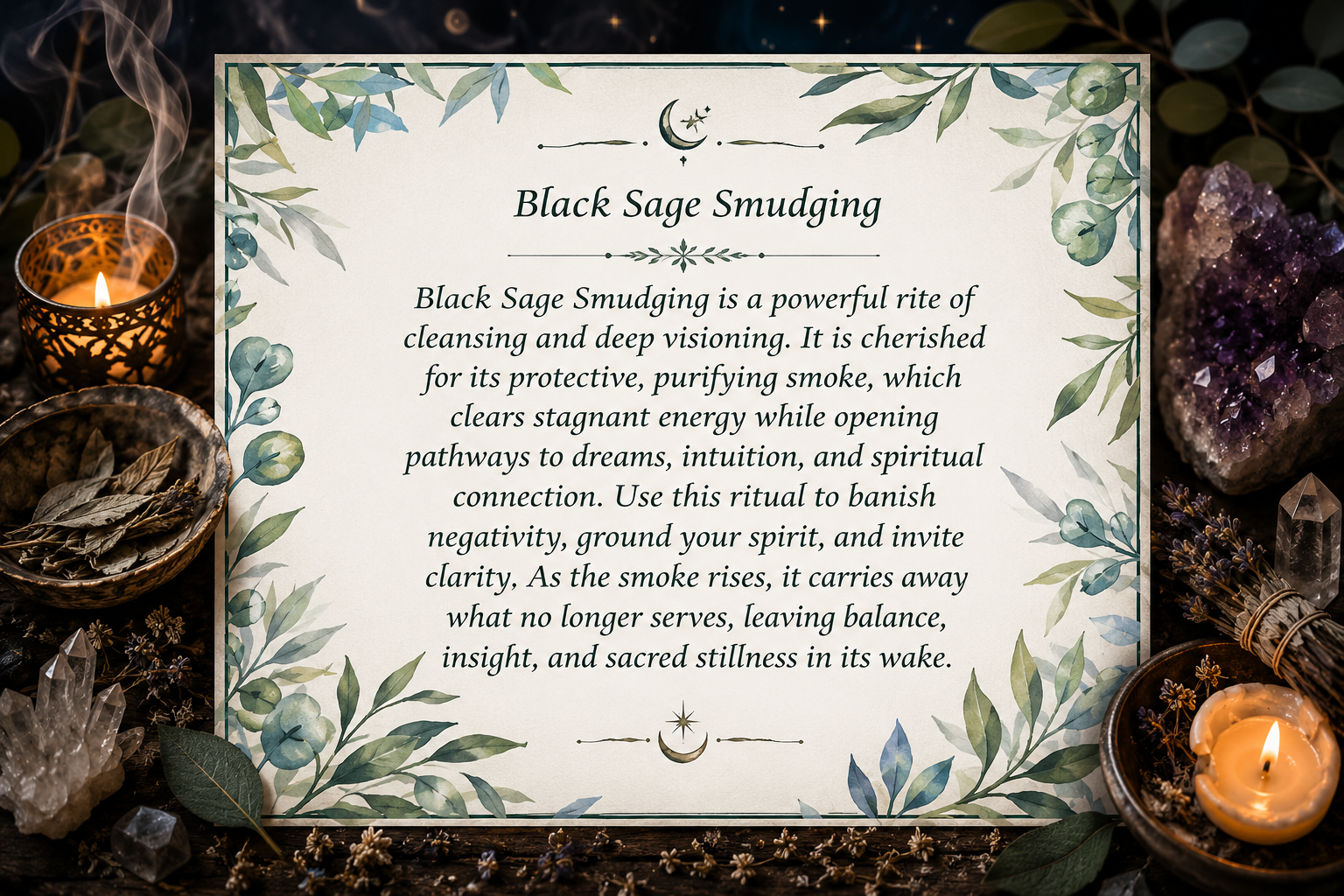 Cleansing and Smudging with Black Sage