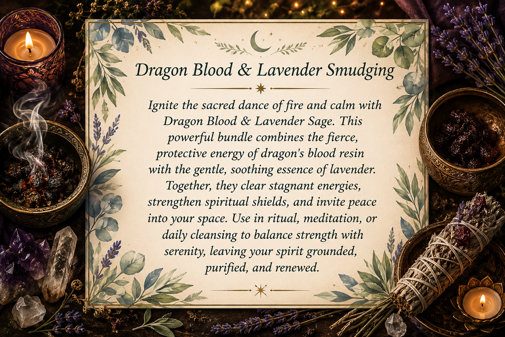 Cleansing and Smudging with Dragon Blood and Lavender