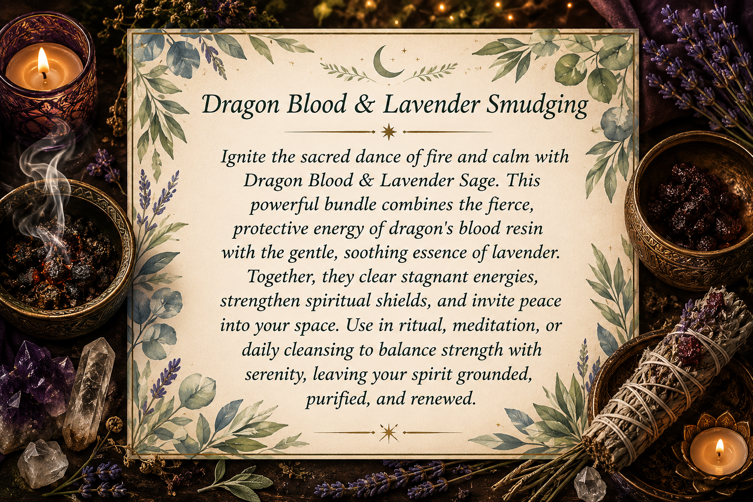 Cleansing and Smudging with Dragon Blood and Lavender