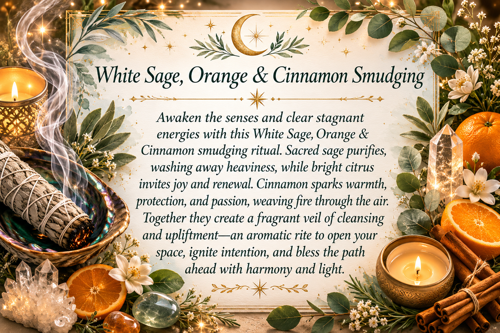Cleansing and Smudging with White Sage, Orange, and Cinnamon
